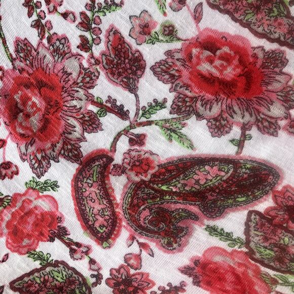 Philosophy Pima Cotton Short Sleeve Pink Floral Top Women's XL - Picture 6 of 7